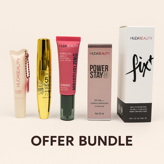 HUDA BEAUTY Makeup Bundle Deal – Limited Offer (Free Lip Balm Included)